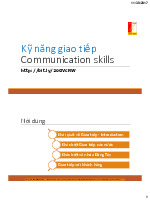 Tổng hợp bài giảng môn Làm việc nhóm và kỹ năng giao tiếp| Bài giảng môn Làm việc nhóm và kỹ năng giao tiếp| Trường Đại học Bách Khoa Hà Nội