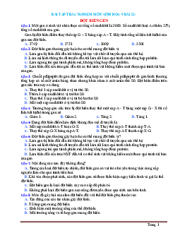 TOP 15 Câu hỏi trắc nghiệm Sinh học 9 bài 21: Đột biến gen (có đáp án)