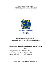 Tiểu luận môn Tư tưởng Hồ Chí Minh - Trường Đại học Bà Rịa - Vũng Tàu