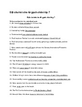 Đặt câu hỏi cho từ gạch chân lớp 7  - Tiếng anh 7