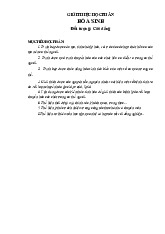 HÓA SINH - Tài liệu ôn tập cho môn Hóa sinh Cao đẳng
