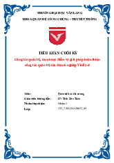 TIỂU LUẬN CUỐI KỲ - QUẢN TRỊ HỌC ĐẠI CƯƠNG - VinFast và Quản Trị Doanh Nghiệp | Đại học Văn Lang