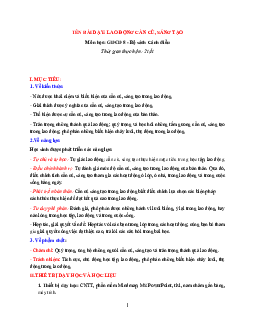 Giáo án Giáo dục công dân 8 Bài 3: Lao động cần cù, sáng tạo | Cánh diều