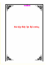 Tài liệu Bài tập Thuỷ lực đại cương | Đại học Kiến trúc Hà Nội