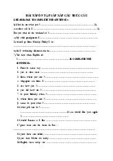 [ TỔNG HỢP ] BÀI TẬP ÔN TẬP SẮP XẾP CẤU TRÚC CÂU | Trường Đại học Hải Phòng