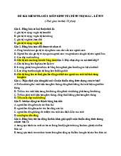 Bài kiểm tra số 1 môn Kinh tế chính trị mác lênin | Trường Đại học Thủy Lợi