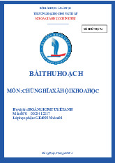 Bài thu hoạch nhóm Chủ nghĩa xã hội khoa học môn Scientific socialism | Đại học Đồng Tháp