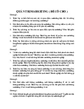 Bài giảng chương 1 đến chương 9 môn Quản trị marketing | Học viện Công Nghệ Bưu Chính Viễn Thông
