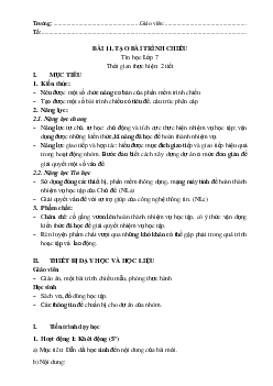 Giáo án Bài 11: Tạo bài trình chiếu Tin học 7 | Kết nối tri thức
