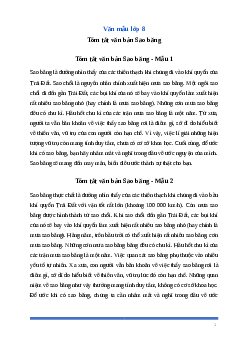 Văn mẫu lớp 8: Tóm tắt văn bản Sao băng (2 mẫu) Ngữ Văn 8 | Cánh diều
