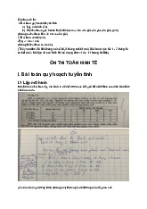 Ôn Toán Kinh Tế | Đại học Tây Đô