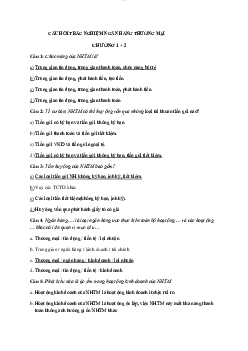 Câu hỏi trắc nghiệp ngân hàng thương mại (có đáp án)