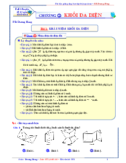 Chuyên đề thể tích khối đa diện dành cho học sinh trung bình – yếu – Dương Minh Hùng Toán 12