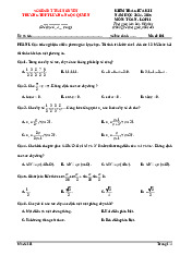 Đề giữa kỳ 1 Toán 11 năm 2024 – 2025 trường THPT Lương Ngọc Quyến – Thái Nguyên