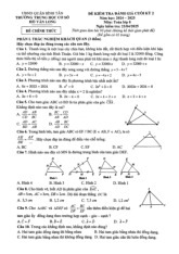 Đề cuối kỳ 2 Toán 8 năm 2024 – 2025 trường THCS Hồ Văn Long – TP HCM