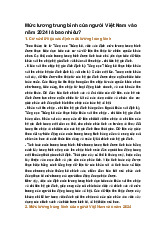 Mức lương trung bình của người Việt Nam vào năm 2024 là bao nhiêu?