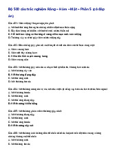 Đề thi 500 câu trắc nghiệm môn Răng - Hàm - Mặt | Trường Đại học Y khoa Vinh