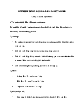 Ngữ pháp tiếng Anh 12 i-Learn Smart World unit 1