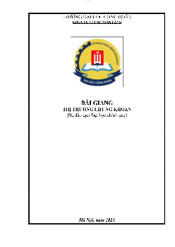 Bài giảng môn Thị trường chứng khoán | Đại học Công Đoàn