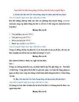 Soạn bài Các loài chung sống với nhau như thế nào trang 82 | Ngữ Văn 6 Kết nối tri thức