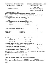 Đề giữa học kỳ 2 Toán 8 năm 2024 – 2025 trường THCS Võ Trường Toản – BR VT có đáp án
