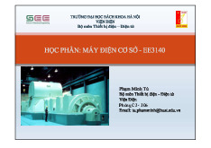 Chương 0 - Mở đầu môn Máy điện 1 | Trường Đại học Bách Khoa Hà Nội