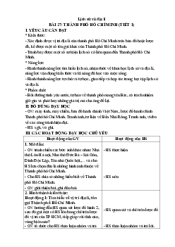 Giáo án Lịch sử và Địa lí lớp 4 Tiết 64 - 68 | Kết nối tri thức