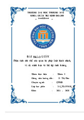 Phân Tích Chủ Thể Luật Hành Chính | Bài thảo luận pháo luật đại cương