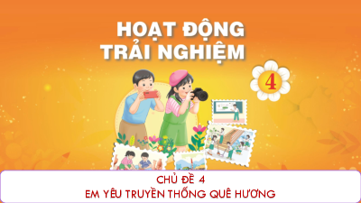 Bài giảng điện tử môn Hoạt động trải nghiệm 4 | Chủ đề 4: Em yêu truyền thống quê hương_ TUAN 16_HDGDTCD | Chân trời sáng tạo