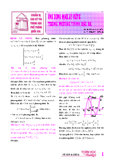 Ứng dụng định lý Viète trong phương trình bậc ba – Nguyễn Thanh Hải