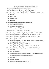 Bài tập chương cân bằng acid- bazo | Bài tập Hoá đại cương | Trường Đại học khoa học Tự nhiên