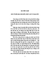Bàn về mối quan hệ giữa pháp luật và đạo đức | Tiểu luận môn tư tưởng Hồ Chí Minh | Đại học Bách khoa hà nội