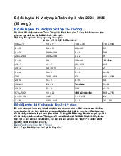 Bộ đề luyện thi Violympic Toán lớp 3 năm 2024 - 2025 (19 vòng)