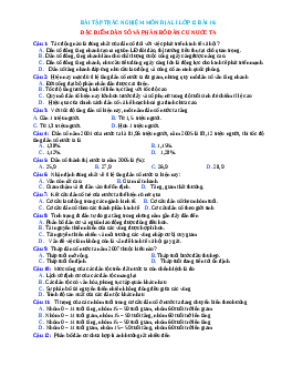 Trắc nghiệm Địa 12 bài 16 có đáp án: Đặc điểm dân số và phân bố dân cư nước ta