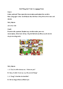 Giải Tiếng Anh 7 Unit 2: Language Focus | Explore English
