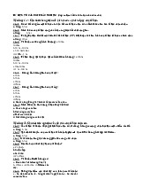 Ngân hàng câu hỏi trắc nghiệm | Sinh học tế bào |Trường Đại học Y Dược , Đại học Quốc gia Hà Nội