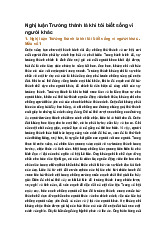 Nghị luận Trưởng thành là khi tôi biết sống vì người khác