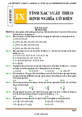 Đề kiểm tra theo bài học chủ đề tính xác suất theo định nghĩa cổ điển