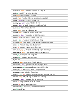 3000 từ vựng tiếng anh theo chủ đề thông dụng học phần Tiếng anh cơ bản