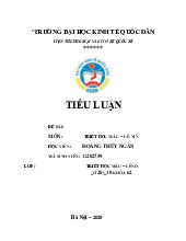 Tiểu luận môn Triết học Mac Lênin  - trường đại học kinh tế Quốc dân.