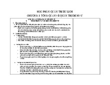 Chương 1: Tổng Quan về Quản Trị Dịch Vụ - Quản Trị Du Lịch