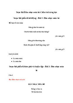 Soạn bài Dàn nhạc mùa hè trang 34 | Tiếng việt lớp 2 | Chân trời sáng tạo