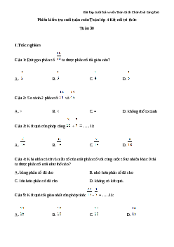 Bài tập cuối tuần Toán lớp 4 Kết nối tri thức - Tuần 30 (Nâng cao)
