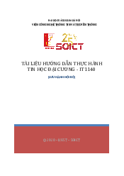 Tài liệu thực hành môn Tin học đại cương | Đại học Bách Khoa Hà Nội