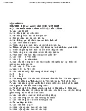 Trắc nghiệm chương 1 có đáp án môn Văn hiến Việt Nam| Trường Đại học Văn Hiến