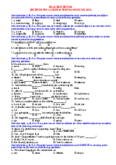 Bộ đề ôn thi vào lớp 10 THPT năm học 2021-2022 môn Tiếng Anh