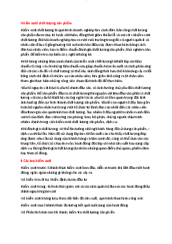 Kiểm soát chất lượng sản phẩm