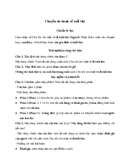 Soạn bài Chuyến du hành về tuổi thơ - Chân trời sáng tạo