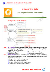 CÁC HOẠT ĐỘNG CỦA NỀN KINH TẾ