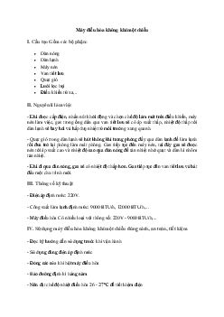 Giải Công nghệ 6 Bài 15: Máy điều hòa không khí một chiều - Cánh diều